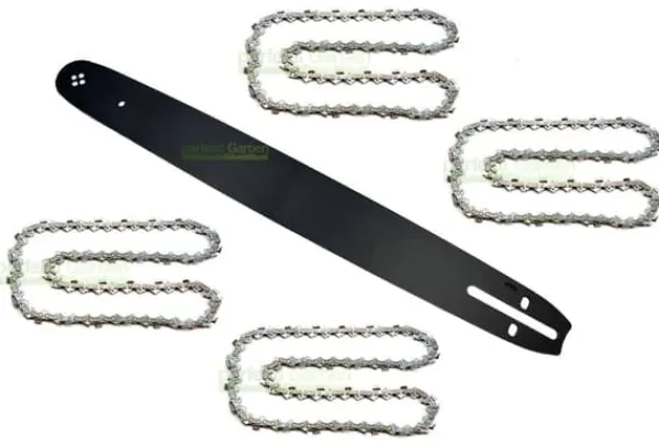 Havemaskiner^45 cm 1,5 mm 0,325" 72 TG Sværd +4X kæde for Husqvarna Makita Oleomac Solo