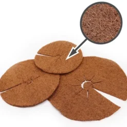 Kompostdækning^4 Coconut Mulching-skiver 37 cm Kokosfibermåtte Kokosfiber Plantebeskyttelsesmåtte Kokosnød