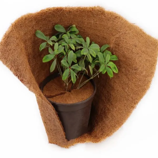 Kompostdækning^10 Coconut Mulching-skiver 45 cm Kokosfibermåtte Kokosfiber Plantebeskyttelsesmåtte Kokosnød