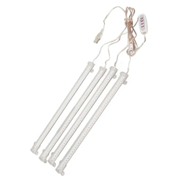 Kit Til Plante- & Urtedyrkning^4 hoveder USB-stik Dæmpbar Full Spectrum LED Grow Light med timerfunktion til indendørs sukkulenter - 4000K 168 LED'er