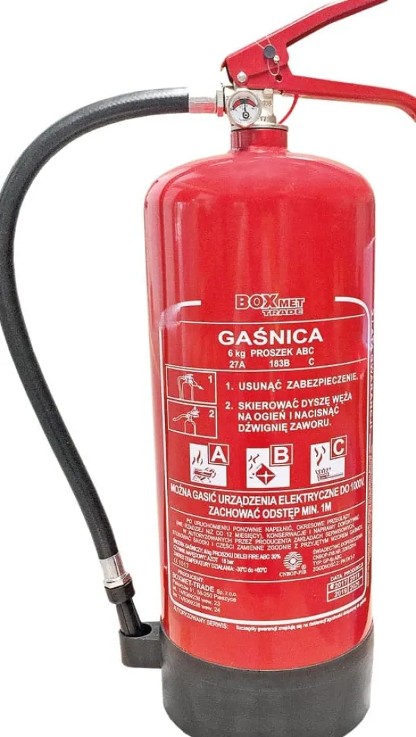 Outlet 6 kg brandslukker med base, energitype Brandslukkere