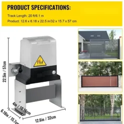 Skure, Garager & Carports^1400 kg motoriseret automatisk skydeportåbner med fjernbetjeninger - effektiv og brugervenlig løsning til din adgang.