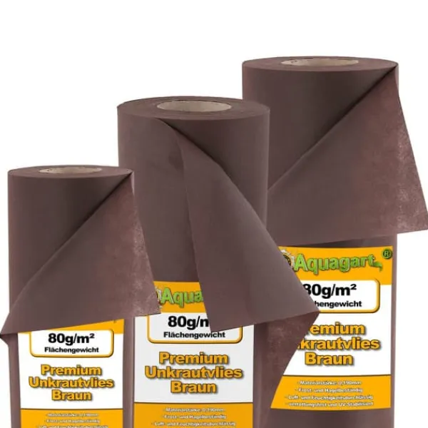 162 m² Havefleece Ukrudtsbekæmpelsesstof Mulchstof 80 g 1,8 m bred brun Haveduge