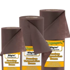 Sale 184 m² Havefleece Ukrudtsbekæmpelsesstof Mulchstof 80 g 1,6 m bred brun Haveduge