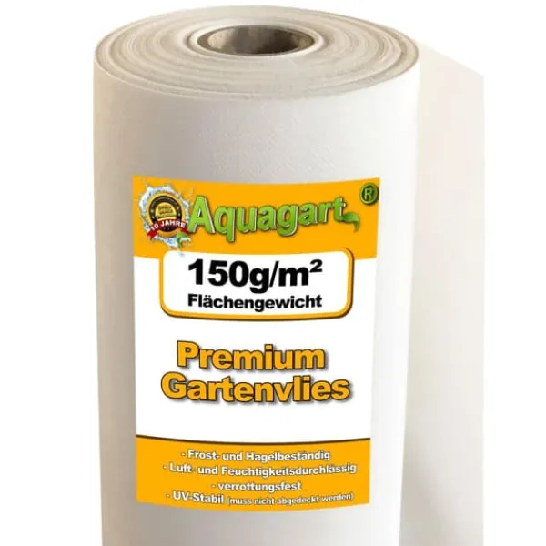 Best 10 m² Havefleece Ukrudtsbekæmpelsesstof Ukrudtsforing Mulchstof 150 g/m² hvid 2 m bred Haveduge
