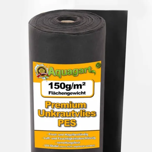 Clearance 195 m² Havefleece Ukrudtsbekæmpelsesstof Mulchstof Ukrudtsbekæmpelsesmembran 150 g 1,5 m bred PES Haveduge