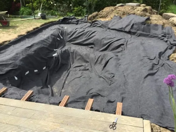 Best 50 m² Pond liner underlag 500 g Pond Beskyttende fleece til Pond liner Haveduge