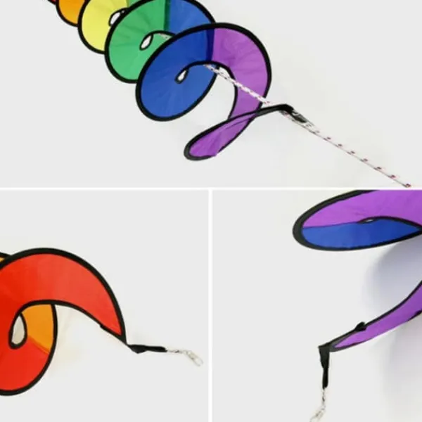 Online 1,6 m Pride Rainbow spiral vind spinner telt flag dekoration Flag & Vindposer