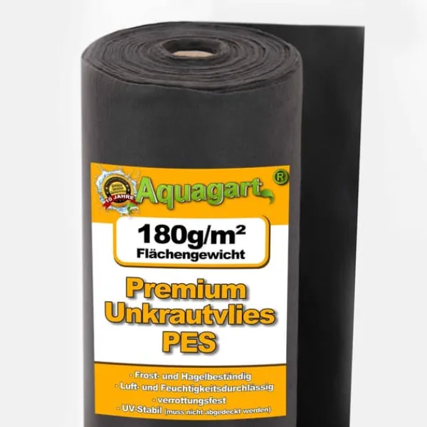 Clearance 350 m² Ukrudtsbekæmpelsesstof Havefleece Mulchstof Fleece 180 g 2 m bred Premium kvalitet Haveduge