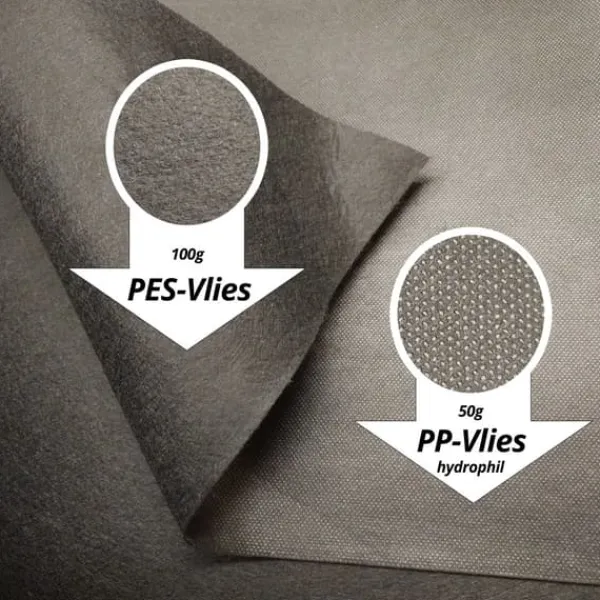 Discount 125 m x 1 m Ukrudtsbekæmpelsesstof UV stabilt med 2 overflader Havefleece Mulchstof PES/PP Haveduge