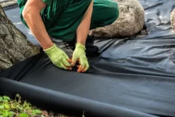 Discount 125 m x 1 m Ukrudtsbekæmpelsesstof UV stabilt med 2 overflader Havefleece Mulchstof PES/PP Haveduge
