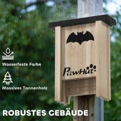Til Fugle & Småvildt^3 pakker flagermusreder, flagermuskasser til haver, frugthaver, gårde, nem ophængning, 18 x 6 x 22,5 cm