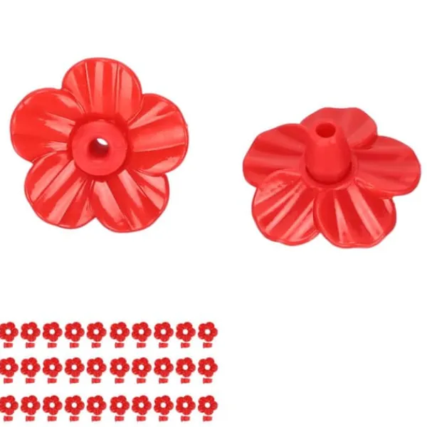Til Fugle & Småvildt^30 set Hummingbird Feeder Blommor Flerfärgad Unik utbytbar Hummingbird Bird Feeder Blomma Tillbehör Röd