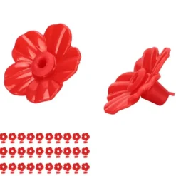 Til Fugle & Småvildt^30 set Hummingbird Feeder Blommor Flerfärgad Unik utbytbar Hummingbird Bird Feeder Blomma Tillbehör Röd