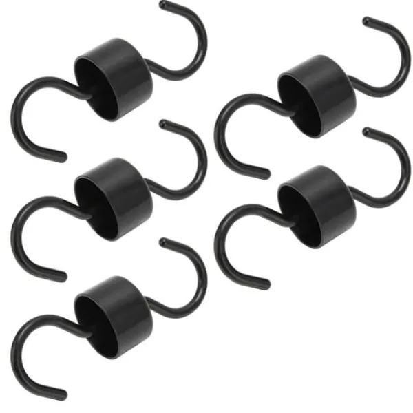 Til Fugle & Småvildt^5 st Fågelmatarkrokar Svart ABS Robust Enkel installation Vackra Myrförebyggande krokar för trädgård