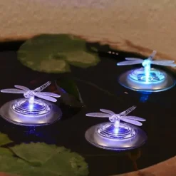 New 2 st Solar flytande poolljus färgskiftande LED-fjäril trollslända ljus Utomhuspool Trädgård Bakgård Damm Festdekorationer Pool- & Spatilbehør