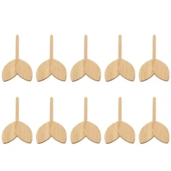 Havedekorationer^10 st Växtetiketter Bambu Material Lätt att skriva 1/8 i tjocklek Dekorativa trädgårdsmarkörer för trädgårdsmästare Bladform