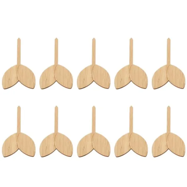 Havedekorationer^10 st Växtetiketter Bambu Material Lätt att skriva 1/8 i tjocklek Dekorativa trädgårdsmarkörer för trädgårdsmästare Bladform