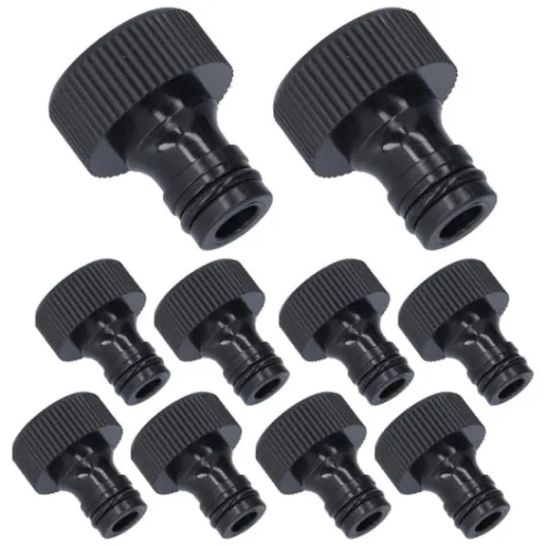 Best 10 stk 15 mm gevindadapter Plastforseglbar holdbar slangeforbindelse til gårdhaveG3/4 indvendigt gevind Vanding