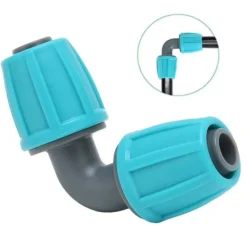 Outlet 10 STK 16 mm Lås hullingförsedd koppling PE 90° armbågsslangskarv Trädgård Jordbruks droppbevattningsbeslag Vanding