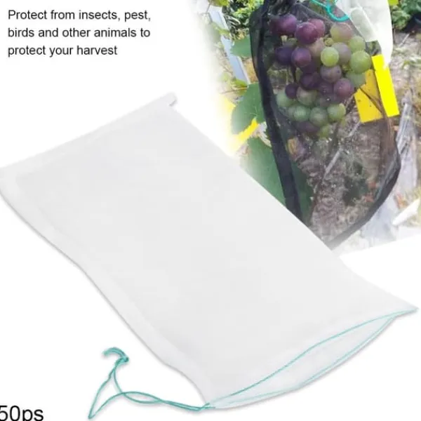 Insektmiddel & Dyreafvisende Middel^50 stk. beskyttelsesposer til planter og frugter med snørebånd mod insekter og haveredskaber 25*15 cm