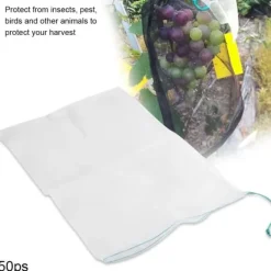 Clearance 50 stk. beskyttelsesposer til planter og frugter med snørebånd mod insekter og haveredskaber 30*20 cm Insektmiddel & Dyreafvisende Middel