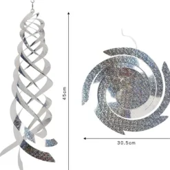 6 stk. fugleafvisende spiralreflektorer fugleafskrækkende reflekterende vindspiral til havehegn Til Fugle & Småvildt