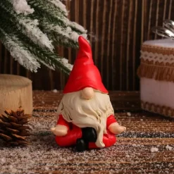 2 stk. gnome-statue, sjov, fræk havenisse-figurdekoration, mini julenissedekoration Havedekorationer