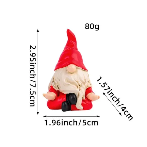 2 stk. gnome-statue, sjov, fræk havenisse-figurdekoration, mini julenissedekoration Havedekorationer