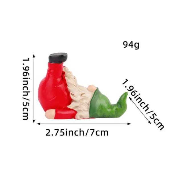 2 stk. gnome-statue, sjov, fræk havenisse-figurdekoration, mini julenissedekoration Havedekorationer