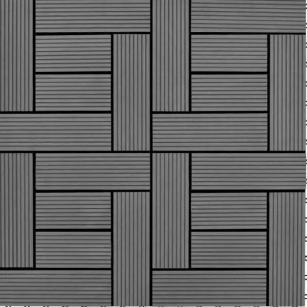 Sale 11 stk. Grå 30 x 30 cm kompositfliser WPC 1 m2 - - Home & Living Havedekorationer
