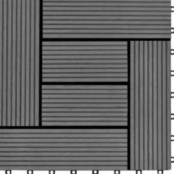 Sale 11 stk. Grå 30 x 30 cm kompositfliser WPC 1 m2 - - Home & Living Havedekorationer