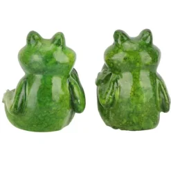 New 2 stk. harpiks frøer statue udendørs have dekoration skulptur til hjemmet skrivebord have ornament Havedekorationer