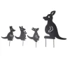 Havedekorationer^4 stk Jernkunst Dyredekoration Genial Multi Purpose Kangaroo Plugin Efterårsdekoration til gårdhave