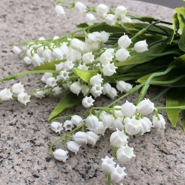 Blomster^10 stk. kunstig liljekonval høj simulering falsk blomst til hjemmebryllupsdekoration