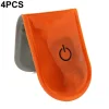 Sikkerhedslamper^4 stk LED-lys Magnetiske Clips Sikkerhed Løbenat Campingaktiviteter - Orange