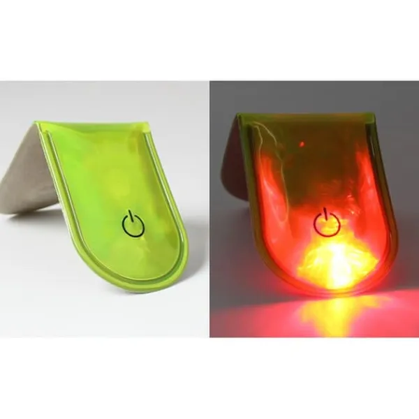 4 stk LED-lys Magnetiske Clips Sikkerhed Løbenat Campingaktiviteter - Fluorescerende Sikkerhedslamper