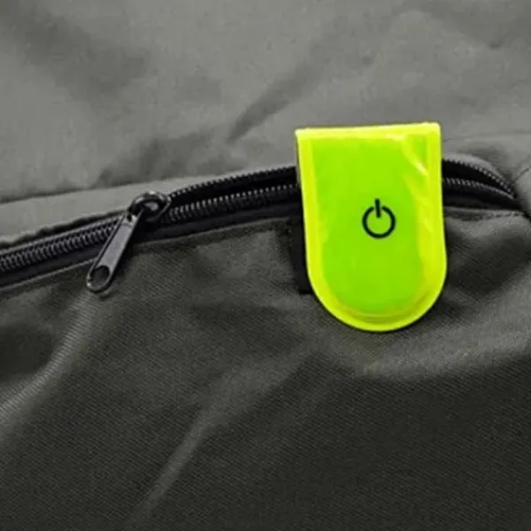 4 stk LED-lys Magnetiske Clips Sikkerhed Løbenat Campingaktiviteter - Fluorescerende Sikkerhedslamper
