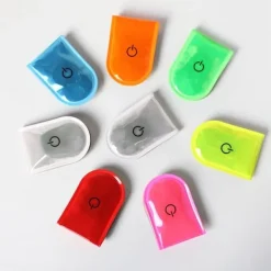 4 stk LED-lys Magnetiske Clips Sikkerhed Løbenat Campingaktiviteter - Fluorescerende Sikkerhedslamper