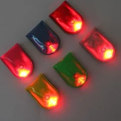 4 stk LED-lys Magnetiske Clips Sikkerhed Løbenat Campingaktiviteter - Fluorescerende Sikkerhedslamper