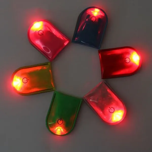 4 stk LED-lys Magnetiske Clips Sikkerhed Løbenat Campingaktiviteter - Fluorescerende Sikkerhedslamper