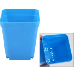 Krukker & Plantebeholdere^20 stk. mini moderne sukkulentplantepotter små plastikbeholdere, firkantede skrubbepotter (blå)