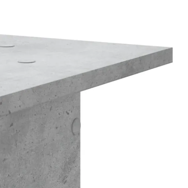 New 2 stk. plantestativer i konstrueret træ - Stabil og slidstærk | Størrelse: 30x30x40 cm | Farve: Betongrå Plantestativer