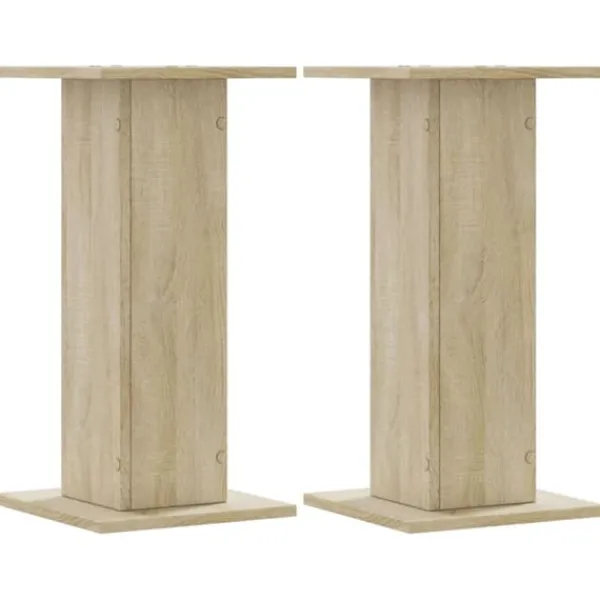 Best 2 stk. plantestativer i konstrueret træ - Stabil og slidstærk | Størrelse: 30x30x60 cm | Farve: Sonoma-eg Plantestativer