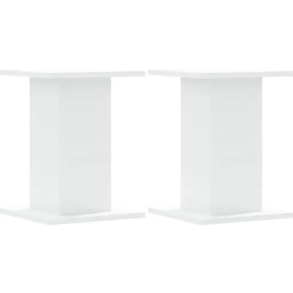 Plantestativer^2 stk. plantestativer i konstrueret træ - Stabil og slidstærk | Størrelse: 30x30x40 cm | Farve: Hvid