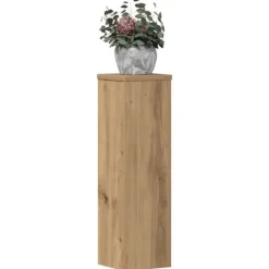 Plantestativer^2 stk. plantestativer i konstrueret træ - Blomsterstativ | Størrelse: 17x17x60 cm | Farve: Egetræsfarvet
