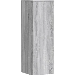 Sale 2 stk. robuste plantestativer i konstrueret træ | Farve: Grå sonoma-eg | Størrelse: 33x33x100 cm Plantestativer