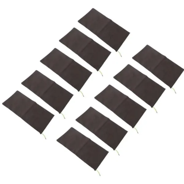 Clearance 10 STK Sandløse Sandposer Snørebånd Flood Water Barriers Polyester 9,8x19,7in Dam Bag til Kælder Garage Anti Flood Coffee Beredskabsplaner