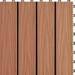 Discount 11 stk. Terrassefliser med prægning 30x30 cm 1 kvm WPC lysebrun - Terrasseflise - Terrassefliser - Home & Living Havedekorationer