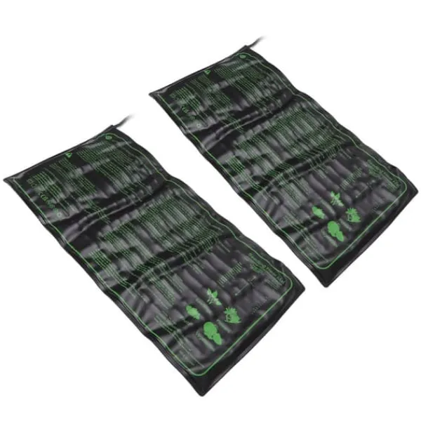 Kit Til Plante- & Urtedyrkning^2 stk Vandtæt frøplante varmemåtte Plante frøspiring Vækst Konstant temperatur Pad EU-stik 220‑240V